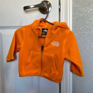 North Face 0-3 fleece hoodie zip up